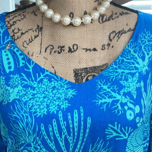 🔥NWT🔥- GORGEOUS pineapples ladies summer dress or coverup size small - Picture 2 of 13